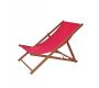 Záhradné drevené lehátko Bahama - morené, červené
