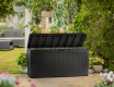 Zahradní úložný box RATTAN - 270 L, antracit
