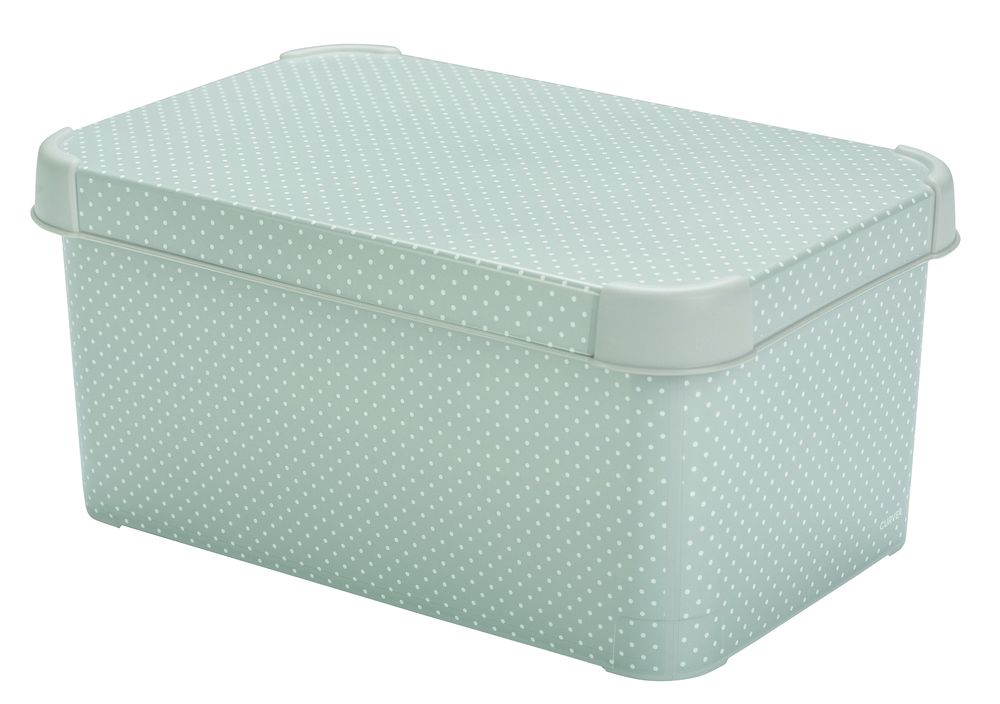 Obrázok Box Curver® DECO STOCKHOLM S, Grey/dots, 30x14x20 cm