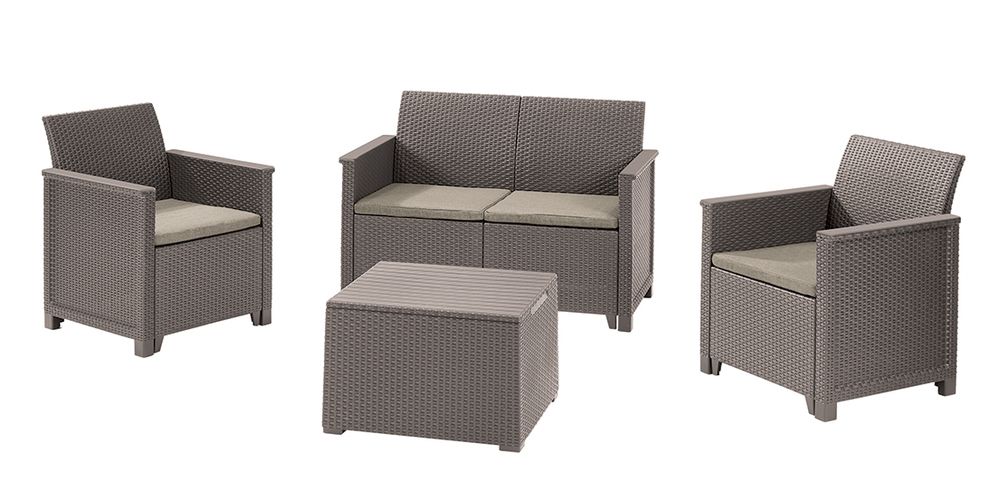 Obrázok EMMA 2 seaters sofa set - Allibert Cappuccino