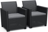 KETER Kreslo Claire, 2 ks grafit