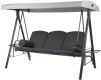 Hojdačka na záhradu pre 3 osoby, nastaviteľná, antracit